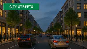 11 - city streets cat card -