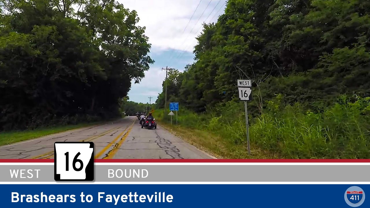 Arkansas Highway 16: Brashears to Fayetteville