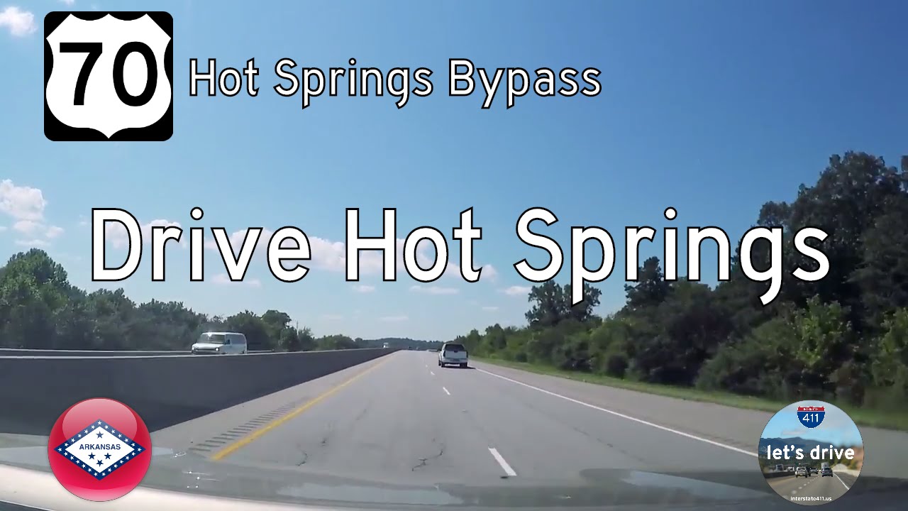 U.S. Route 70: Westbound in Hot Springs – Arkansas